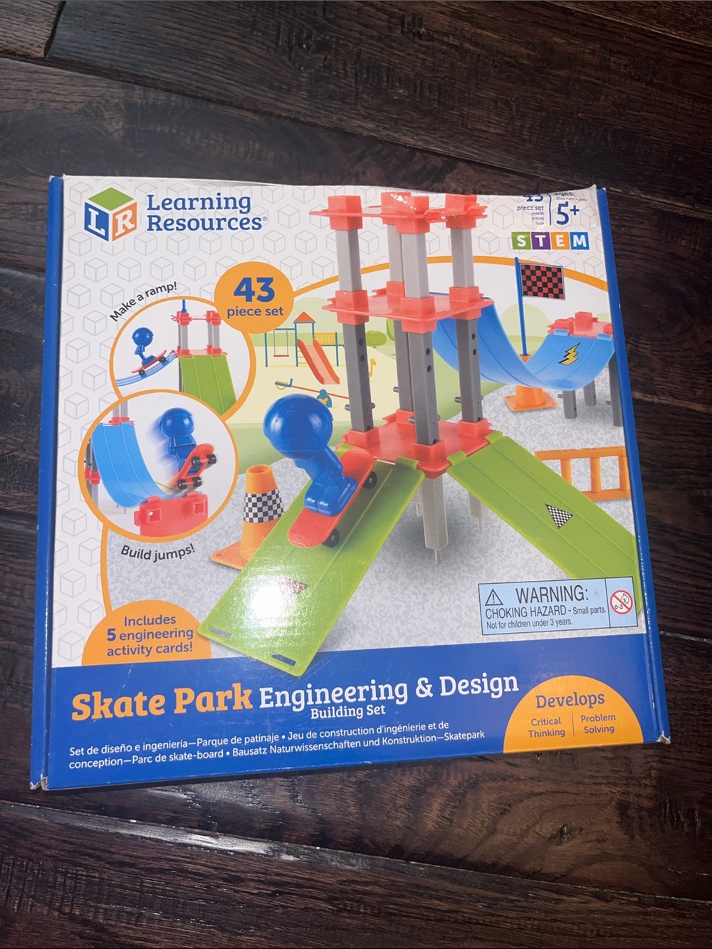 Skate Park Engineering & Design Building Set - Green/Red/Blue